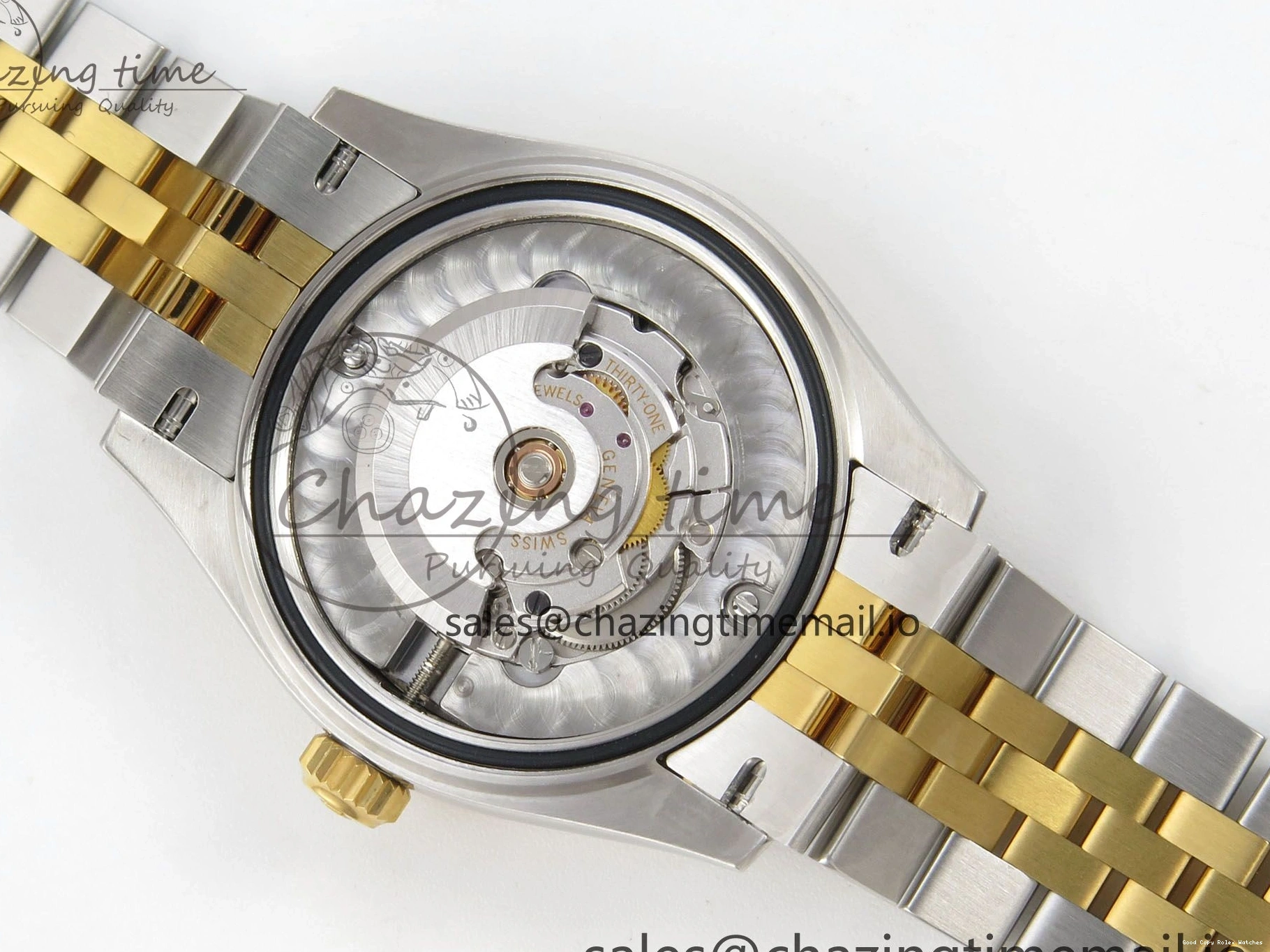 Good Copy Rolex Watches YG Diamonds Steel Bracelet 31 Jubilee THBF YG DateJust 1:1 Dial Edition Bezel SS 278383RBR 904L HZ Vibrant on Best 46 Diamonds Cal. 1220